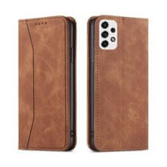 slomart magnet fancy case for samsung galaxy a53 5g card wallet case card holder brown