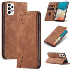 slomart magnet fancy case for samsung galaxy a53 5g card wallet case card holder brown