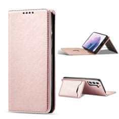 slomart ovitek z magnetno kartico za samsung galaxy s22 pouch card wallet card stand roza