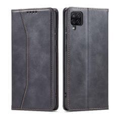 slomart elegantna torbica z magnetom za samsung galaxy a12 5g pouch wallet držalo za kartice, črna