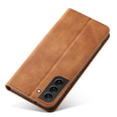 slomart magnet fancy case case za samsung galaxy s22 + (s22 plus) torbica wallet card holder brown