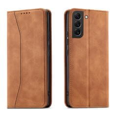 slomart magnet fancy case case za samsung galaxy s22 + (s22 plus) torbica wallet card holder brown