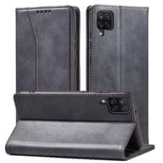 slomart elegantna torbica z magnetom za samsung galaxy a12 5g pouch wallet držalo za kartice, črna