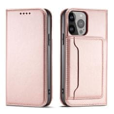 slomart ovitek z magnetno kartico za iphone 13 pro pouch card wallet držalo za kartico roza