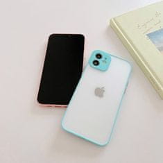 slomart silikonski upogljivi prosojni ovitek milky case za iphone 12 pro max moder