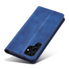 slomart magnet fancy case etui za samsung galaxy s22 ultra cover card wallet card stand blue