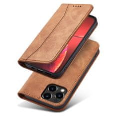 slomart magnet fancy case case za iphone 13 pro card wallet card holder brown