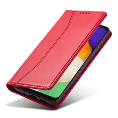 slomart magnet fancy case etui za samsung galaxy a13 5g pouch wallet držalo za kartice, rdeča