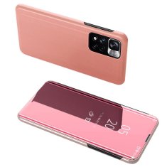 slomart clear view case flip cover za xiaomi redmi note 11 pro 5g / 11 pro roza