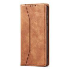 slomart elegantna torbica z magnetom za samsung galaxy a13 5g pouch wallet card holder rjava