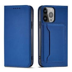 slomart magnet card case etui za iphone 14 plus s preklopnim ovitkom stojalo za denarnico moder