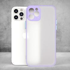 slomart silikonski upogljivi prosojni ovitek milky case za iphone 12 pro max vijoličen