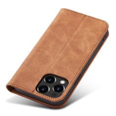 slomart magnet fancy case case za iphone 13 pro card wallet card holder brown