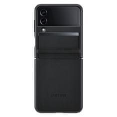 Samsung Usnjeni ovitek za Galaxy Z Flip4 Flap Leather Cover black