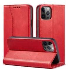 slomart magnet fancy case za iphone 12 pro max card wallet case card holder stand red