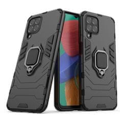 slomart ring armor tough hybrid case ovitek + magnetno držalo za samsung galaxy m33 5g črn