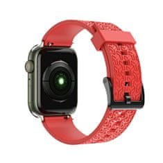 slomart pas za uro y trak za apple watch 7 / 6 / 5 / 4 / 3 / 2 / se (41 / 40 / 38mm) watch bracelet band rdeča