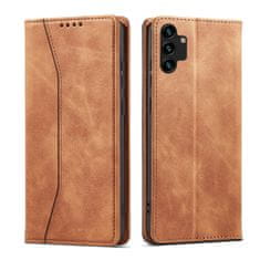 slomart elegantna torbica z magnetom za samsung galaxy a13 5g pouch wallet card holder rjava