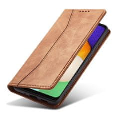 slomart elegantna torbica z magnetom za samsung galaxy a13 5g pouch wallet card holder rjava