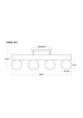 Globo Stropna svetilka Globo MOITAS 15656-4D1