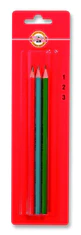 Koh-i-Noor grafitni svinčnik šestkotni št. 1, 2, 3 komplet 3 kosi