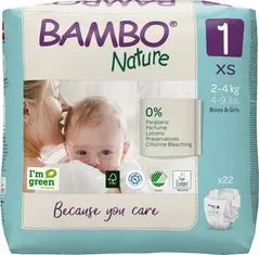 Bambo Nature plenice za enkratno uporabo 1 XS (2-4 kg) 22 kosov