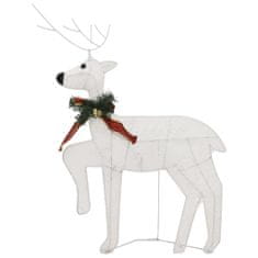 shumee Severni jelen in sani božični okras 60 LED zunanji bele barve