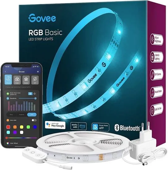 Govee WiFi RGB Smart LED pašček, 5 m