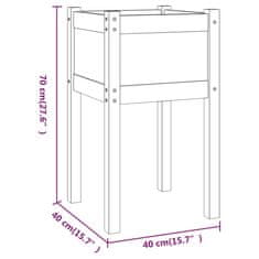 Vidaxl Vrtno cvetlično korito 2 kosa 40x40x70 cm trdna borovina