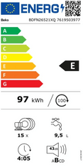 Beko BDFN26521XQ pomivalni stroj