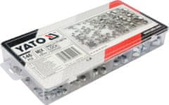 YATO Komplet zaklepnih matic / samoreznih matic 146Elem. M4, M5, M6, M8, M10, M12