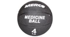 Merco Črna gumijasta medicinska žoga, 4 kg