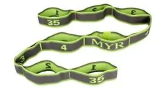 Merco Multipack 2pcs Yoga 9 Cell Stretch Strap Green, 1 kos