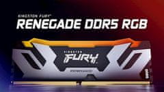 Kingston FURY Renegade RGB pomnilnik (RAM), DDR5, 16 GB, 6000 MHz, CL32 (KF560C32RSA-16)