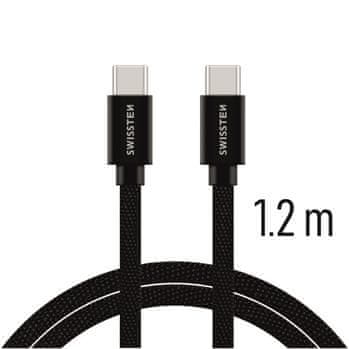 SWISSTEN USB-C/USB-C 1,2 m, črna