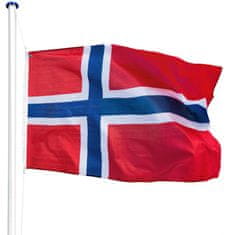tectake Aluminijasti drog za zastavo Norveška