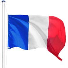tectake Aluminijasti drog za zastavo Francija