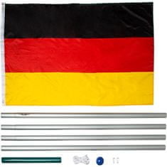 tectake Aluminijasti drog za zastavo Nemčija
