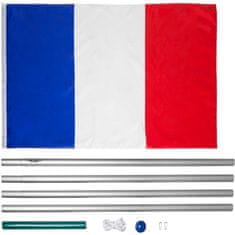tectake Aluminijasti drog za zastavo Francija