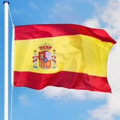 tectake Aluminijasti drog za zastavo Španija