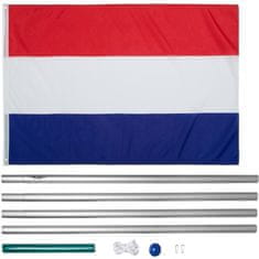 tectake Aluminijasti drog za zastavo Nizozemska