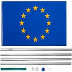 tectake Aluminijasti drog za zastavo Evropa