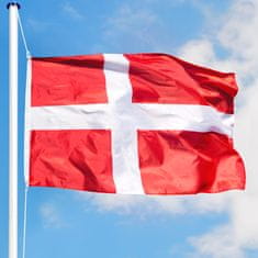 tectake Aluminijasti drog za zastavo Danska