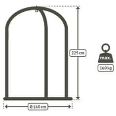 La Siesta Kovinsko stojalo Romano Silver za viseče stole La Siesta Basic/Comfort/Kingsize