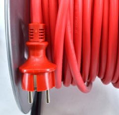 shumee Kovinski kolut podaljšek kabel rdeča težka dolžnost 25M 3X1.5 Mm 16A / 3680W / IP44