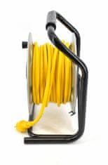 shumee Heavy Duty Yellow Metal Reel podaljšek kabel 25M 3X1.5 Mm 16A / 3680W / IP44 Neopren