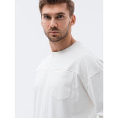OMBRE Moški pulover NIEL krem MDN120093 XL