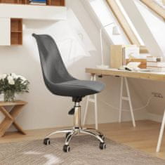 Vidaxl Vrtljiv pisarniški stol temno sivo blago
