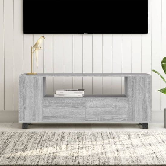 Vidaxl TV omarica siva sonoma 120x35x43 cm konstruiran les