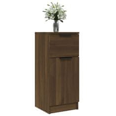Vidaxl Komoda 2 kosa rjavi hrast 30x30x70 cm konstruiran les